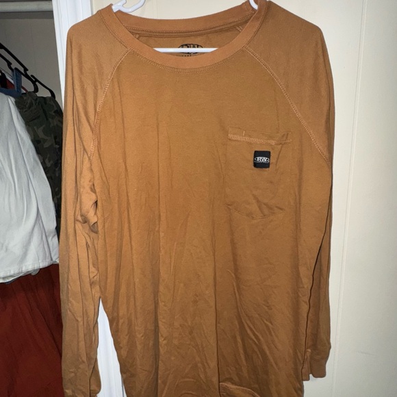 Rugged Wear Men's Casual Tan Long Sleeve Shirt - Picture 1 of 5